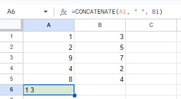 구글시트 CONCATENATE