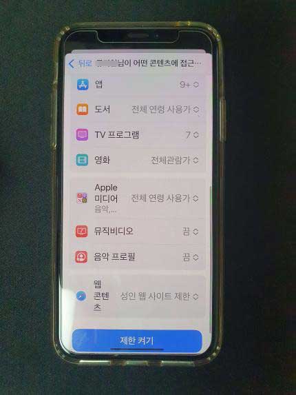 제한 켜기